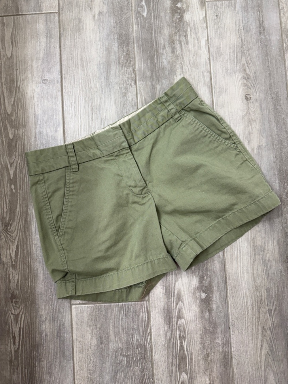 J.Crew size 0 broken in Chino shorts